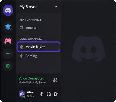 join Discord voice channel