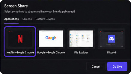 select netflix window
