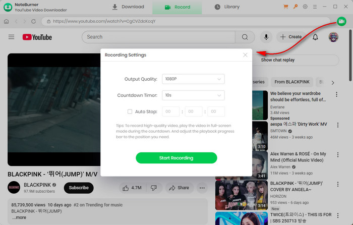 record settings